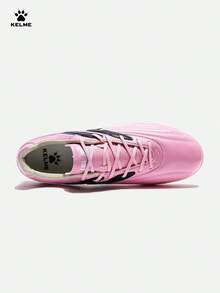 KELME Men's TF Turf Football Shoes, Calf Leather, For Daily Professional Training And Matches - Pink - View 3