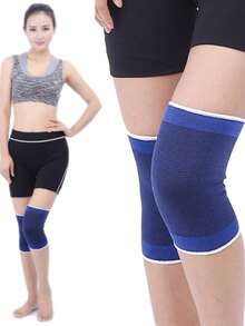 1pc Elastic Knee Sleeve Compression Knee Support, Suitable For Running, Basketball, Gym Workout, Non-Slip Knee Guard, Unisex - Multicolor - View 6
