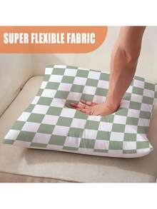 2pcs,Multiple Sizes,Comfortable Touch,Minimalist Style,Green And White Plaid,Geometric Design,Digital Printing Process,Home Decorative Pillow Covers,Cushion Covers,Vintage Farmhouse Pillow Covers,Sofa Living Room Bedroom Pillow Covers,No Pillow Insert - Sage Soft Mist Green - View 6