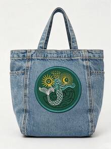 1 buah Patch Bordir Trilobita Prasejarah & Putri Duyung, Arthropoda Punah Gaya Punk, Cocok Untuk Penggemar Fosil, Dapat Digunakan Untuk Disetrika/Dijahit Pada Jaket, Celana, Tas Tangan, Ransel Dan Topi, Stiker Patch Paleontologi Punk Rock - Putri Duyung - View 8