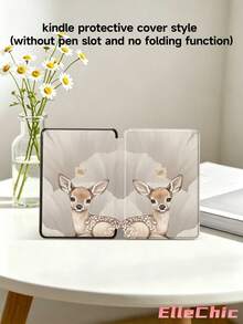 Ginkgo Tree & Deer Protective Case Compatible With IPad Air 8(M4)2026(11-Inch), Air 4/5 10.9 Inch, 7/8/9th 10.2 Inch, Built-In Pencil Slot Compatible With Samsung Tab S6 10.4 Inch, Compatible With Kindle 11th Gen(2022/2024), Kindle Clara 2E, Clara Colour, Clara BW (6-Inch) And Libra Colour (7-Inch),Cute Girly And Stylish Design, Tablet Desktop Decor, Birthday And Holidays. - Multicolor - View 8