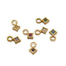2Pcs Stainless Steel Pendants With Zirconia, Charms Pendant For Jewelry Making - Stainless Steel Pendant - View 5