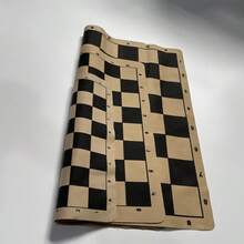 Easytoday 28cm/11inch And 34cm/13.4inch And 43cm/16.9inch Foldable Square Chess Game Or Foldable Checkers Game Portable Separate Chessboard - Khaki - View 10