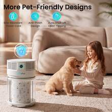Purificatore d'aria intelligente Lefant A1 per animali domestici, CADR 350 m³/h, filtro H13, silenzioso (30 dB), controllo tramite app, design antiribaltamento, ideale per camera da letto, soggiorno e ufficio. - A1/Standard europeo (bianco) - Visualizzare 9