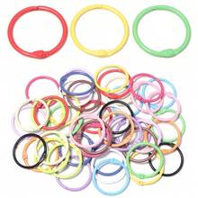 10pcs/Pack Colorful Iron Painted Round Keychain 30mm Bag Pendant Accessories Split Ring Handmade DIY Jewelry Material - Colorful Keychain - View 7