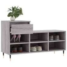 Schuhregal Grau Sonoma 102x36x60 cm Holzwerkstoff - Grau - Übersicht 2