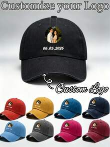 Customized Letter Printed Baseball Cap - Unisex Lightweight Adjustable Buckle Hat, Personalized Logo, Urban Street Style, Father's Day Gift - Multicolor - View 2