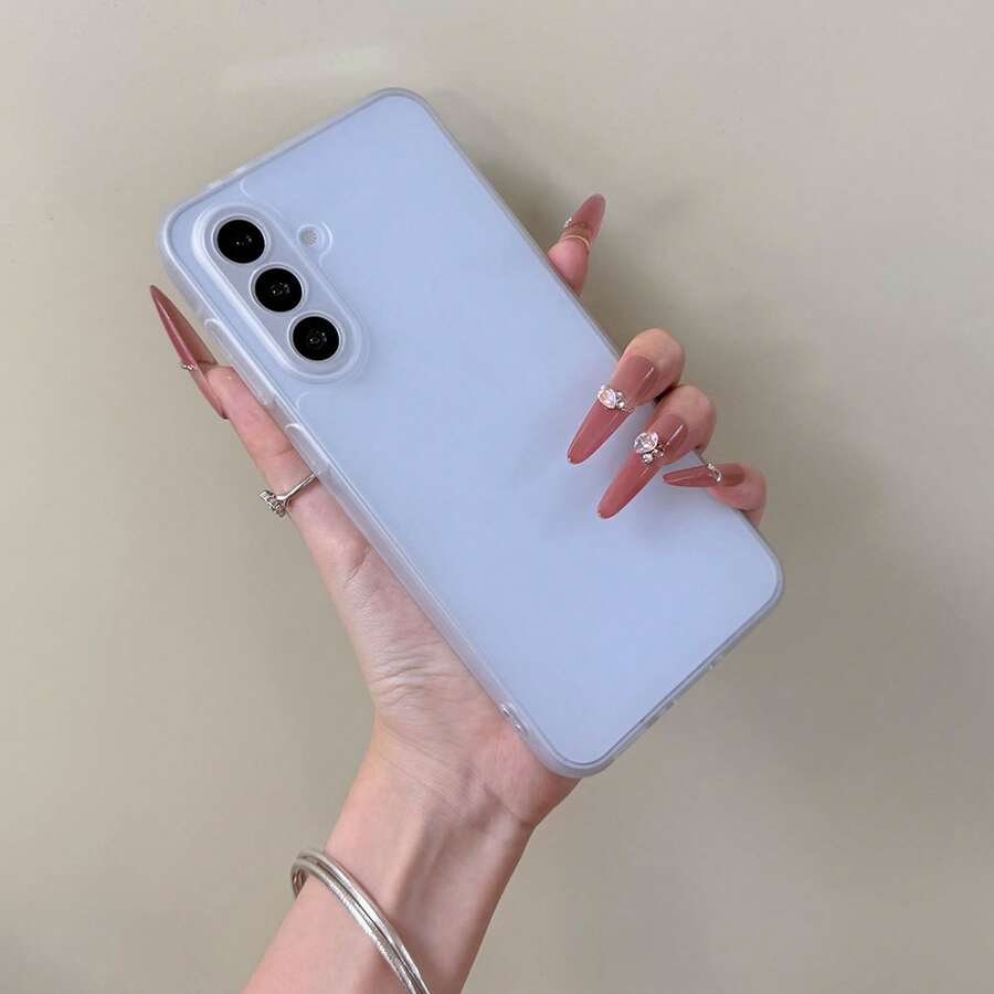 Matte Translucent Soft Case Compatible With Samsung Galaxy A56 A57 A36 A37 A16 A17 A06 A07 S26 Ultra S25 Ultra - White - View 1