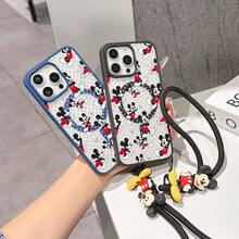 This Disney Mickey Mouse Pattern Lanyard Phone Case Features A Strong Magnetic Closure And Full Coverage Of Acrylic And TPU Material. It's Shockproof, Lightweight, And Suitable For IPhone17/16/11/13/15/15 Plus/15 Pro/15 Pro Max/12/14 Pro Max/11 Pro Max/12 Pro/12 Pro Max/13. It's A Popular Birthday Gift, Business Gift, Durable, Stain-Resistant, And Fingerprint-Resistant New Phone Case For Men And Women. It Also Includes A Mickey Mouse Phone Case And Mickey Mouse Doll Bracelet. Compatible With SamsungGalaxy S20, S21, S22, S23, And S24 Series. It's The Perfect Gift For Friends And Family. This Stylish Phone Case Is Fun, Lightweight, And Durable. IPhone17 Pro Max Phone Case, Minnie Phone Case. - Blue - View 9