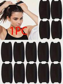 1/20PCS Dây buộc tóc đen thanh lịch cho nữ - Dây buộc tóc đuôi ngựa dày thân thiện với tóc, không đường may, đàn hồi, chống trượt, mềm mại và thoải mái, phụ kiện tóc nữ màu cổ điển cho mọi loại tóc, phù hợp cho phong cách hàng ngày và đi học, dây chun buộc tóc Scrunchie - màu đen - Xem 7
