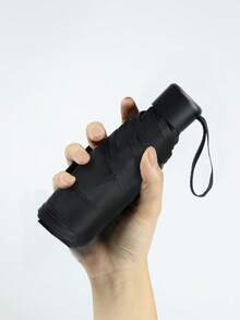 1pc Portable Umbrella, UV Protection Lightweight Folding Umbrella, Compact Travel Umbrella With Storage Bag, Lightweight Metal Ribs, UV Protection, Mini Design, Suitable For Sunny And Rainy Days, Multiple Colors Available, Compact Sun Protection Design With Metal Handle, Spring And Summer Choice, Bridesmaid Gift - D - View 4