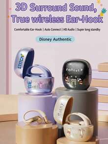 OTN Q95 Disney 正版授權 真無線耳掛式藍牙耳機 黑色、紫色，10mm 動圈單體，藍牙 6.0，相容 iOS、Android 及其他主流系統 - 查看 1