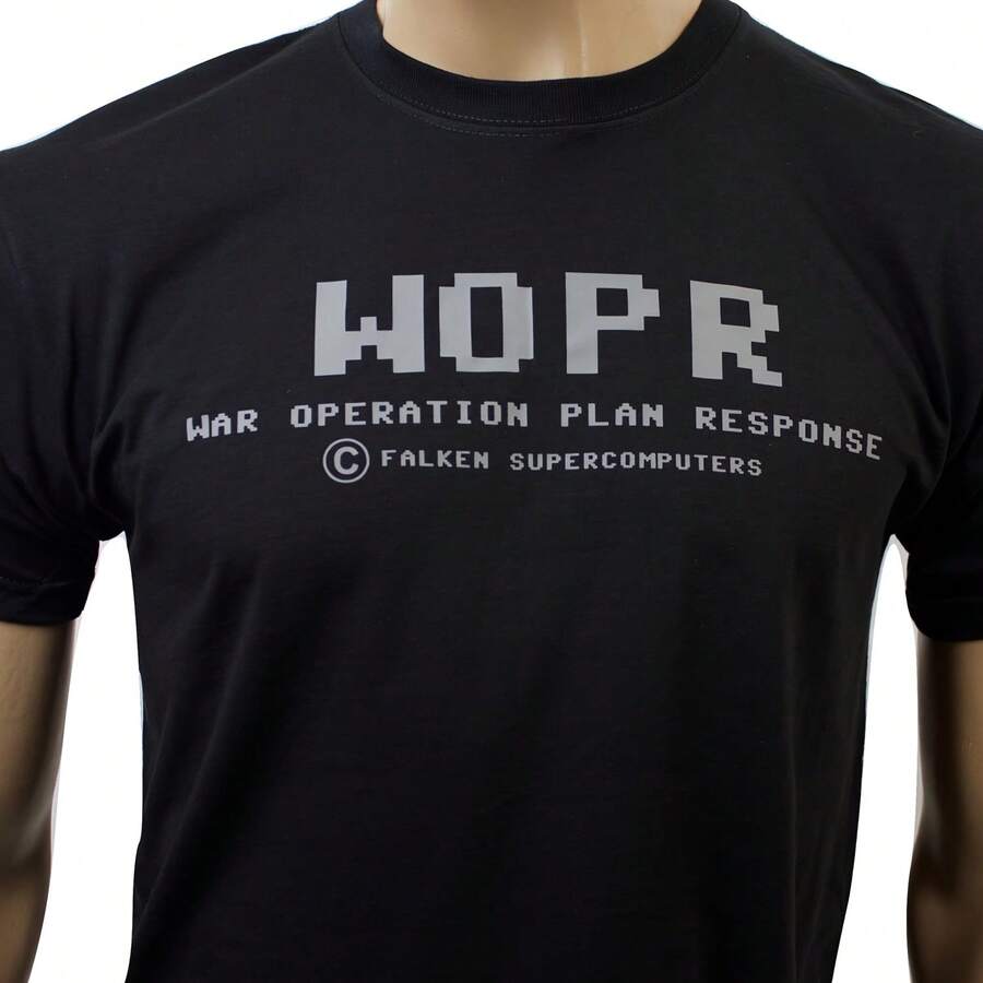 WarGames Inspired WOPR T-Shirt - Black - View 1