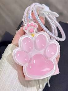 柔軟可愛粉色貓爪數據線保護套，3D貓爪設計高美感，原裝充電器防髒防氧化保護，適用於床邊充電與辦公工作站，兼容Apple 20W快充，科技愛好者的完美禮物 - 紫色貓爪款 - 查看 5