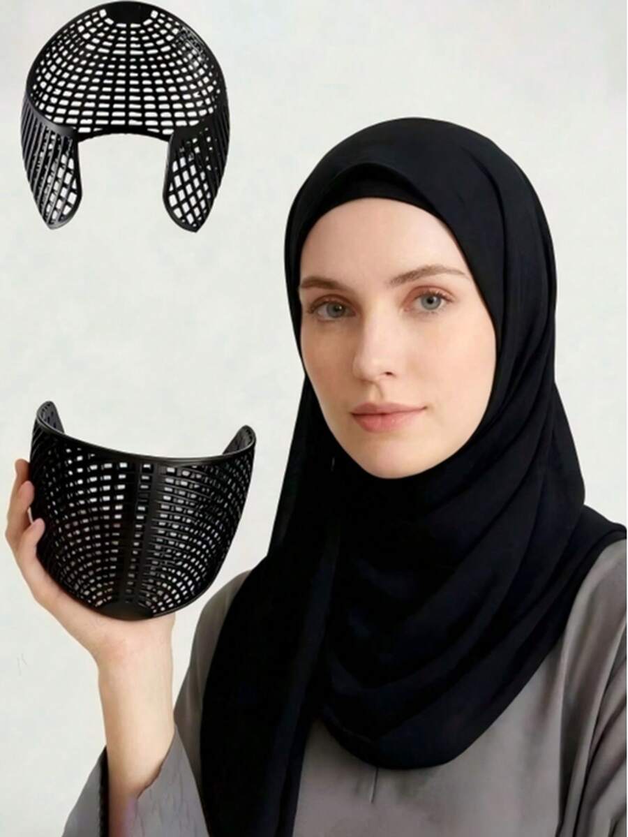 1pc New Muslim Women's Headscarf Fixer, Hairband With Teeth Grip, Forehead Hair Accessory - Multicolor - View 1