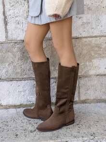 Women's Premium Customized Suede Boots - Elegant & Comfortable, Available In Multiple Colors - Camel - View 1