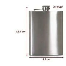 CANTIL DE BOLSO PARA BEBIDAS CAPACIDADE 7oZ/210ML EM METAL PERSONALIZADO A LASER TEMA: CAVALO ÓTIMA QUALIDADE ACOMPANHA CAIXA NOVIDADE IDÉIAS DE PRESENTE PROMOÇÃO - Prata - Visão 4