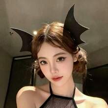 1 buah/Set Jepit Rambut Tanduk Setan Kecil Gaya Gelap Halloween, Jepit Rambut Sayap Kelelawar yang Manis & Keren, Aksesori Kepala, Jepit Rambut Halloween - MultiWarna - View 4