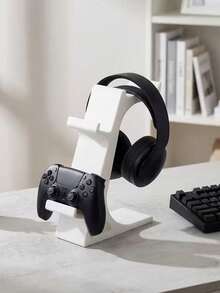 3D Printed Game Controller And Headset Stand, 2-In-1 Universal Desktop Stand, Compatible With Gaming Headsets And Game Controllers, Suitable For Series X/S, Space-Saving Storage Rack, Perfect For Gamers, Bedroom, Game Room, Office - Multicolor - View 2