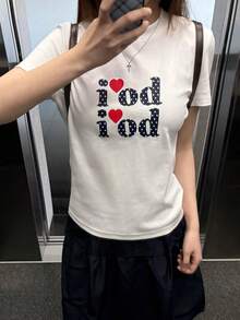 Women T-Shirts - White [Women's Summer Clothing/Fan T-shirt] - View 2