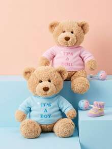 POKOJA LAND Nuevo estilo de oso de peluche de felpa vestido, muñeco de peluche, animal de peluche, muñeco de oso de peluche, regalo de cumpleaños para niños - Marrón - Ver 2