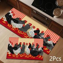 Estampado de Gallo 2D, Alfombra para Puerta de Dormitorio, Alfombra Decorativa Diaria para Suelo, Decoración para Hogar y Porche, Adecuada para Entrada, Porche, Interior - Cubierta de Suelo Suave y Lavable, Adecuada para Sala de Estar, Baño, Dormitorio, Sala de Juegos, Lavandería, Decoración de Dormitorio - Multicolor - Ver 2