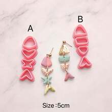 DIY Jewelry Making Fish Bone Polymer Clay Sculpting Tool Set - Fish Bone Carving Tools For Earrings, Brooches, Pendants, High Precision Polymer Clay Or Ceramic Mold - Pink - View 7