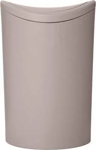 6L Bathroom Trash Can With Swing Lid, Modern Plastic Waste Bin, Easy To Clean, Taupe, 19*19*28 Cm - 1pc - View 2