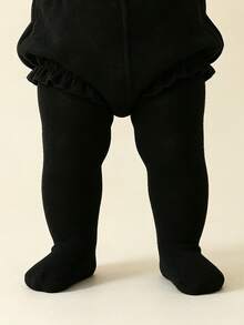 3pcs Kids Solid Color Simple Style Leggings, Suitable For Daily Wear - Multicolor - View 8