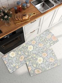 DAJIANG 1pc Bohemian Vintage Kitchen Runner Rug, Non-Slip Rubber Backing, Washable Kitchen Mat, Thickened Kitchen Floor Mat Carpet, Suitable For Hallway, Laundry Room, Holiday Room Decor - Multicolor - View 3