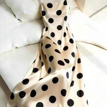 xuehuamaoyi02  Vestido de tirantes con estampado minimalista de lunares para mujer - Rosa - Ver 2