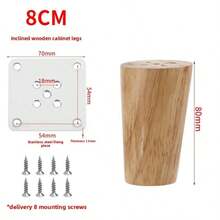4pcs Solid Wood Furniture Legs With Anti-Slip Pads, Ideal Replacement Parts For Cabinets, Beds, Nightstands And Other Furniture - A - View 11