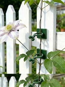 10 piezas Clips de pared para plantas trepadoras, ganchos de soporte autoadhesivos para plantas enredaderas, clips de pared invisibles para plantas, adecuados para rosas, enredaderas, plantas verdes, decoración de jardín y hogar - Varios estilos - Ver 6
