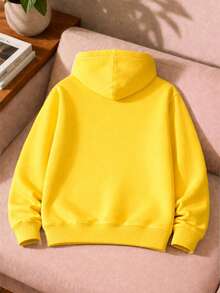 Kangaroo Hoodie Sweatshirt With Brazil Print, Green And Yellow, World Cup Fan Team Design, Premium Cotton, Various Colors - Màu vàng - Xem 2