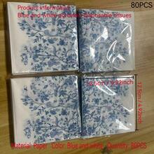 20/40/80/100 piezas/Set, Nuevas servilletas de papel de porcelana azul y blanca con patrón cuadrado, decoración para bodas, cumpleaños, fiestas de té, papel de tejido de doble capa, vajilla para restaurantes, hoteles y fiestas, perfectas para bodas, cumpleaños, fiestas de té, celebraciones, duraderas, de estilo único, para reuniones al aire libre, suaves pañuelos de papel para fiestas - patrón azul y blanco - Ver 12