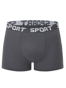 Tween Boy Letter Print Casual Daily Boxer Briefs 4pcs/Pack - Multicolor - View 2