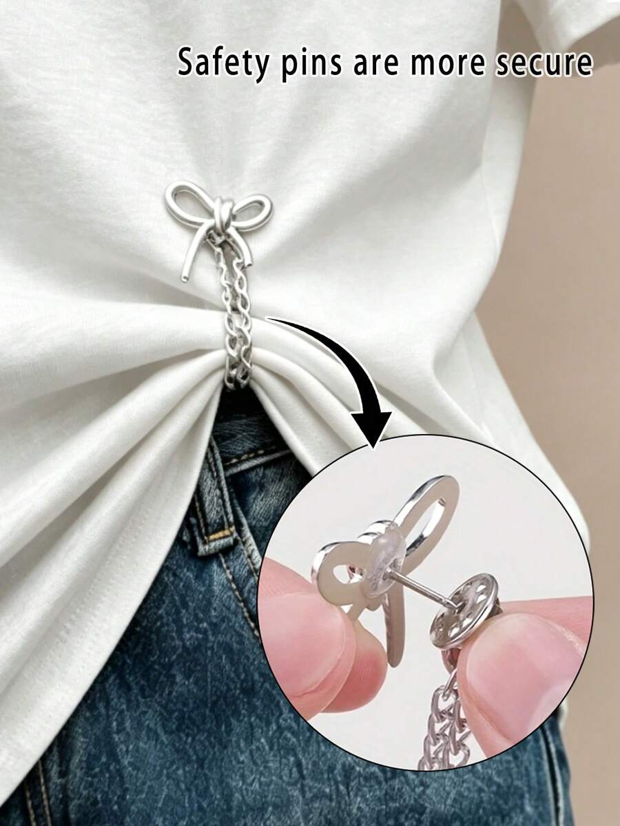 Adjustable Trouser Clips And Cuff Clips, Detachable Trouser Leg Clips, Suitable For Trousers And T-Shirts, Clips With Chains, Trouser Leg Clips
