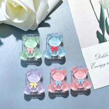 2pcs Transparent Bow Tie Bear Cable Protector Compatible With Apple/Type-C Data Cable, Anti-Bite Anti-Breakage Cable Clip - Multicolor - View 8