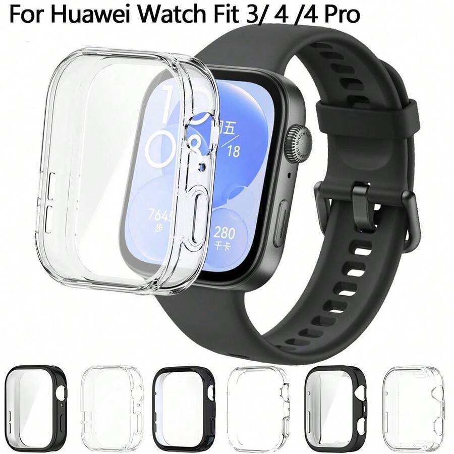 Funda protectora de TPU para Watch Fit4 Pro/Fit4/Fit3, carcasa suave con baño electrolítico, protección completa, resistente a arañazos, flexible y ligera, agarre cómodo y antideslizante, bordes suaves - funda de TPU - Ver 1