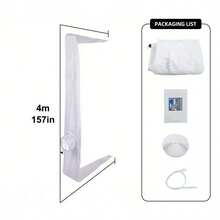 1pc Window Sealing Cloth (With Adjustable Tube Sleeve And Cable Ties), Multiple Sizes Available, Portable Air Conditioner And Dryer Window Sealing Kit, Universal Window Sealing Strip, Suitable For Various Portable Air Conditioning Devices - White - View 13