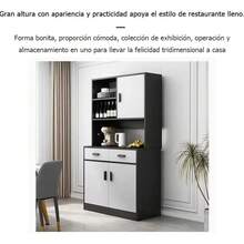 Modern Kitchen Cabinets With 2 Drawers And 3 Doors, Grey - Black - View 3