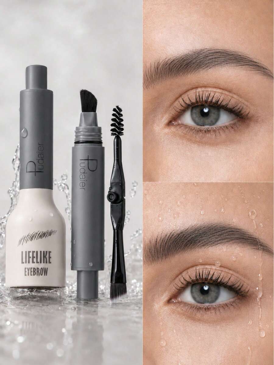 Pudaier Kuas Alis dan Pomade Alis 2-in-1 Dua Ujung, Dengan Kuas Alis Dua Ujung, Mudah Dibentuk, Presisi, Alami, Alis Terbentuk Seperti Rambut yang Lebat, Tahan Air, Anti Luntur, Tahan Lama, Cocok Untuk Pemula, Hadiah Makeup Wanita - 01 - View 1