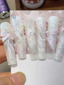 1個新款緞帶玫瑰3D雕刻矽膠模具，美甲裝飾工具，適用於DIY環氧樹脂和水晶膠，柔軟可重複使用，適合美甲店和居家使用 - 彩色 - 查看 10
