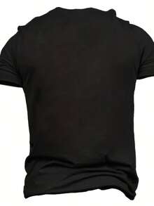 Men's Plus Size T-Shirt With Hammer Skull Pattern - Black 1 - View 2