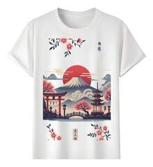 Tshirt Muscle Freaks Monte  Estilo Asiático Japonesa - Blanco - Ver 1