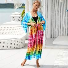2026 New Beach Cover-Up Dress In Rayon With Patterned Print, Beach Dress For Seaside Vacation, Swimwear Cover-Up - 71120-1 Purple Base With Flowers - View 3