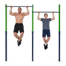 Metal Pull Up Bar 220 Kg Capacity In-Ground Pull Up Bar Station 5 Adjustable Heights For Park School Workout - Blue - View 1