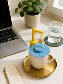 5pcs Creative Tower Crane Desk Ornament Set With Silicone Mat & Stainless Steel Tray - Multicolor - View 4