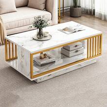 Modern Coffee Tables Side Table 100cm Coffee Table - White - View 10
