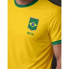 Brazilian National Team World Cup T-Shirt, Right-Wing Supporters Of The Hexa (Brazil's Sixth World Cup Title) - 黃色 - 查看 4